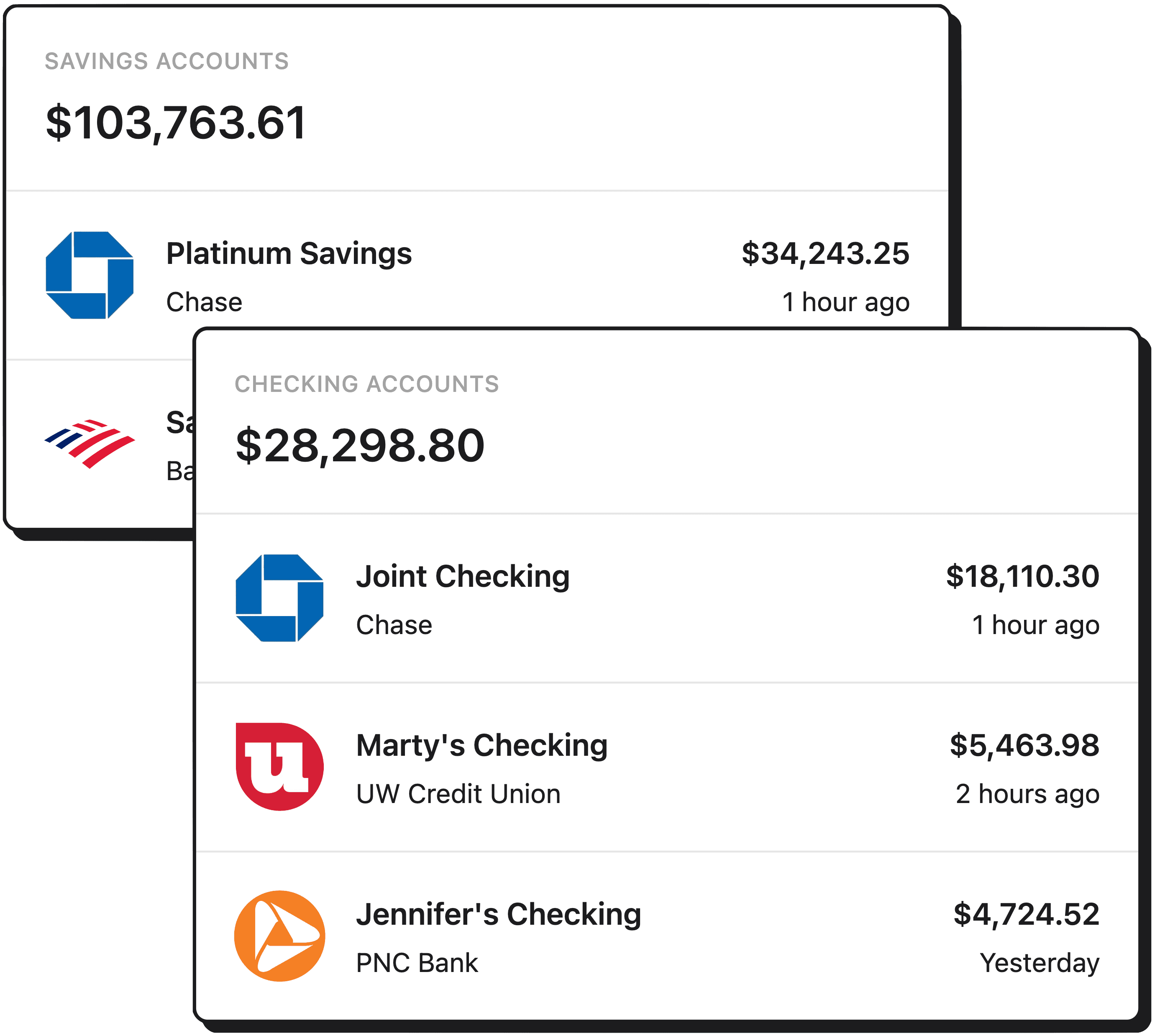 Sync your bank accounts